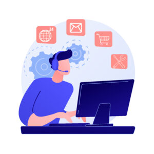 Person working on a computer